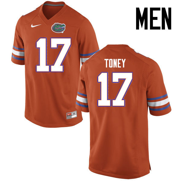 Men Florida Gators #17 Kadarius Toney College Football Jerseys Sale-Orange - Click Image to Close